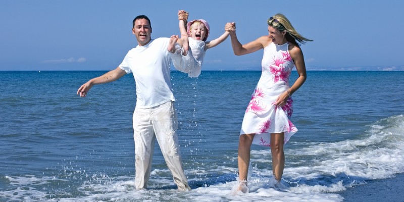 Familie am Strand